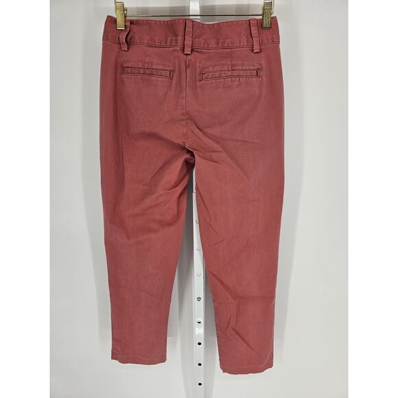 Lands' End Women's Pink Belt Loop Pockets Mid Rise Straight Leg Pant Size 2 - Picture 4 of 4
